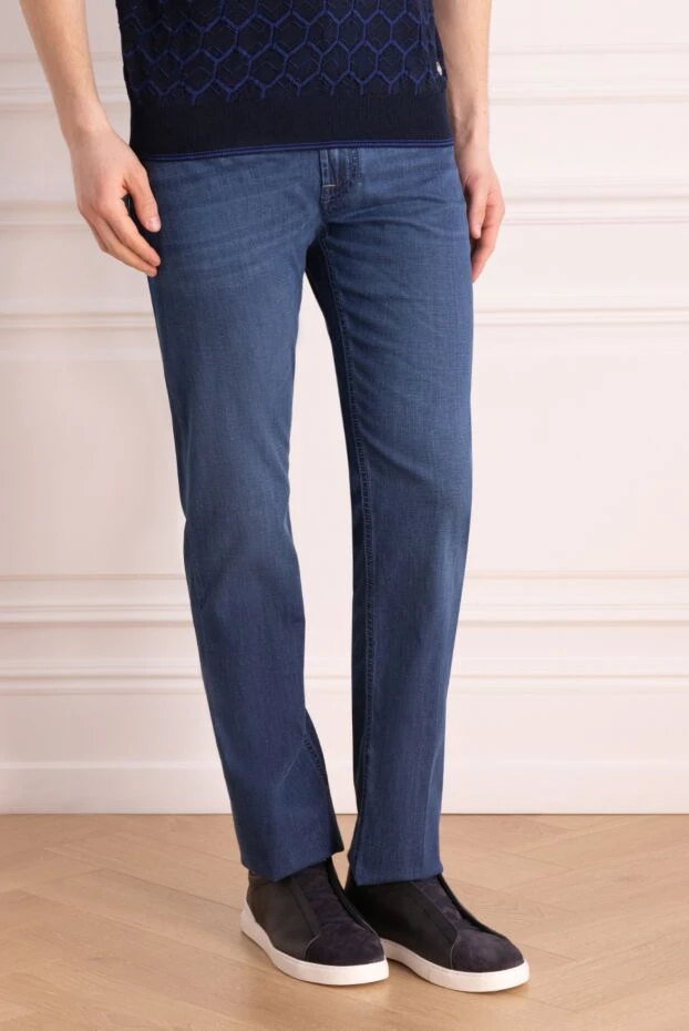 Stefano Ricci джинсы голубые мужские 177138 - фото 3