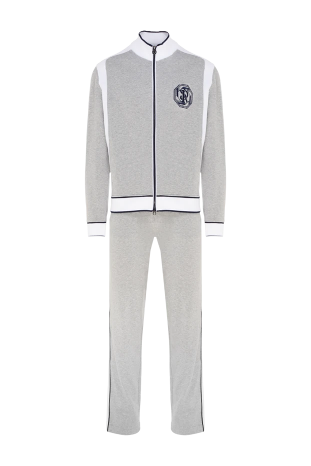 Stefano Ricci костюм прогулочный из хлопка и эластана серый 177142 - фото 1