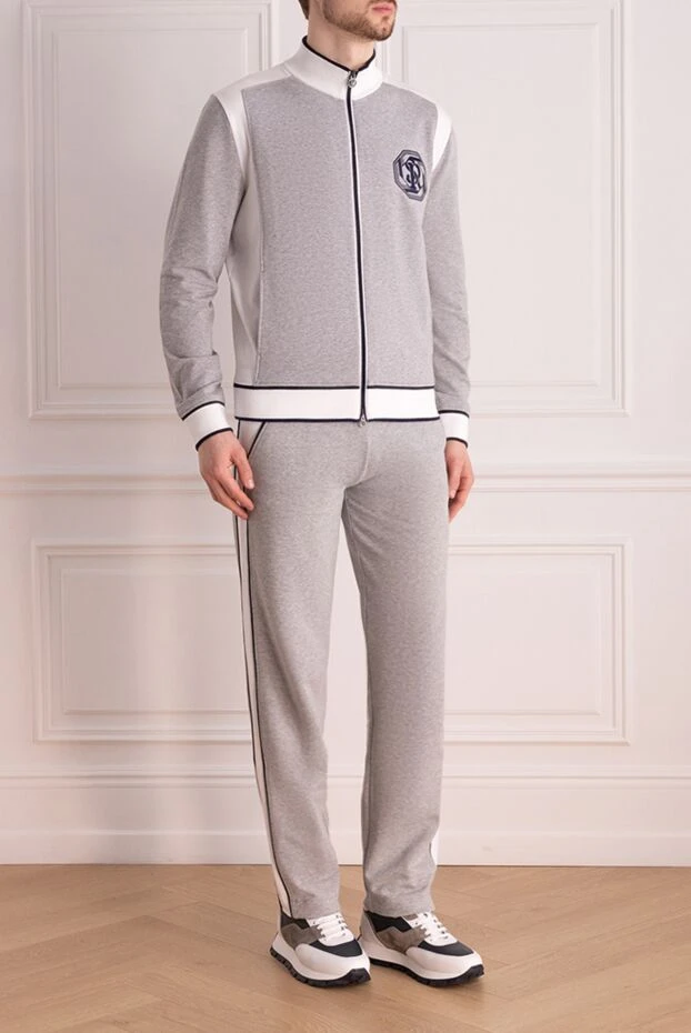 Stefano Ricci костюм прогулочный из хлопка и эластана серый 177142 - фото 3