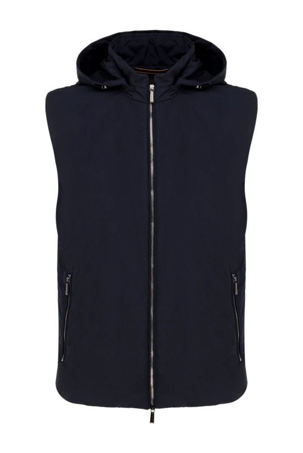 Moorer man polyester vest men's blue купить с ценами и фото 177151 - photo 1