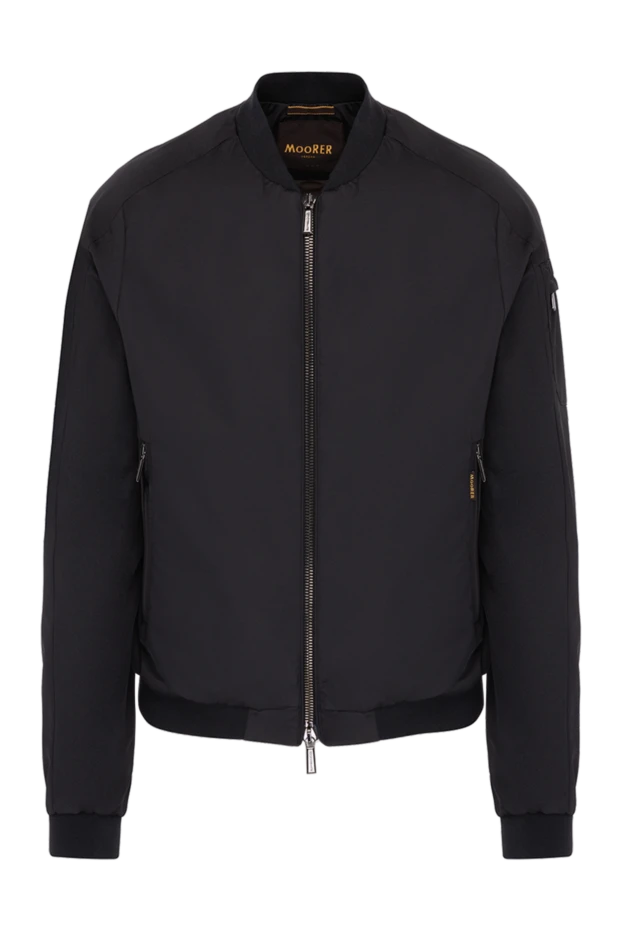 Moorer man black polyester jacket for men купить с ценами и фото 177152 - photo 1