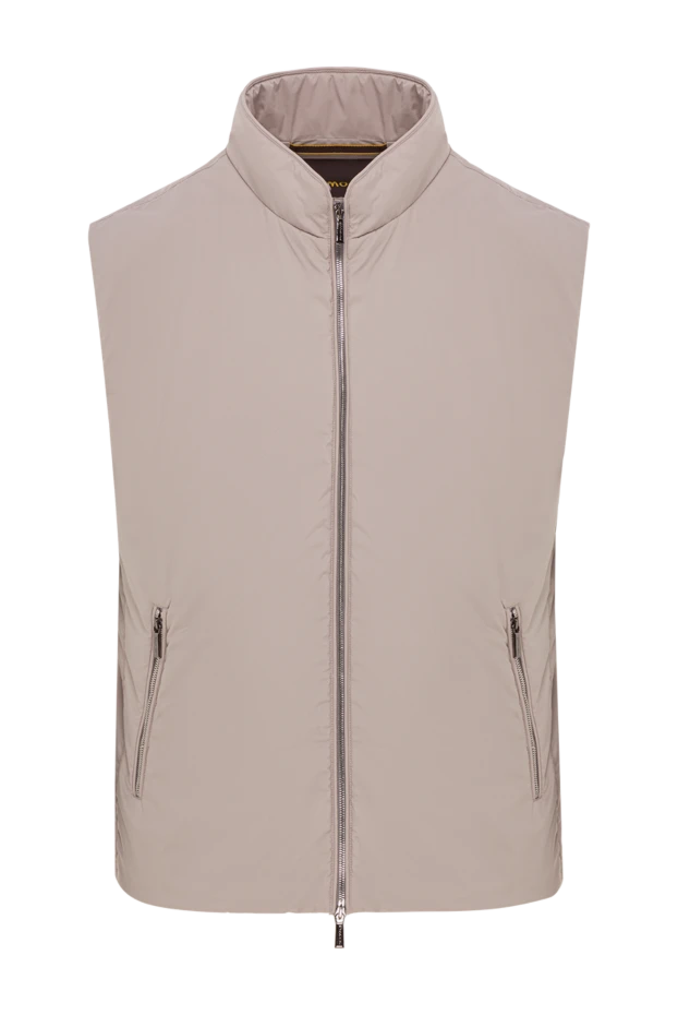 Мужской жилет в светло-сером оттенке с лаконичным дизайном на молнии - фото 1