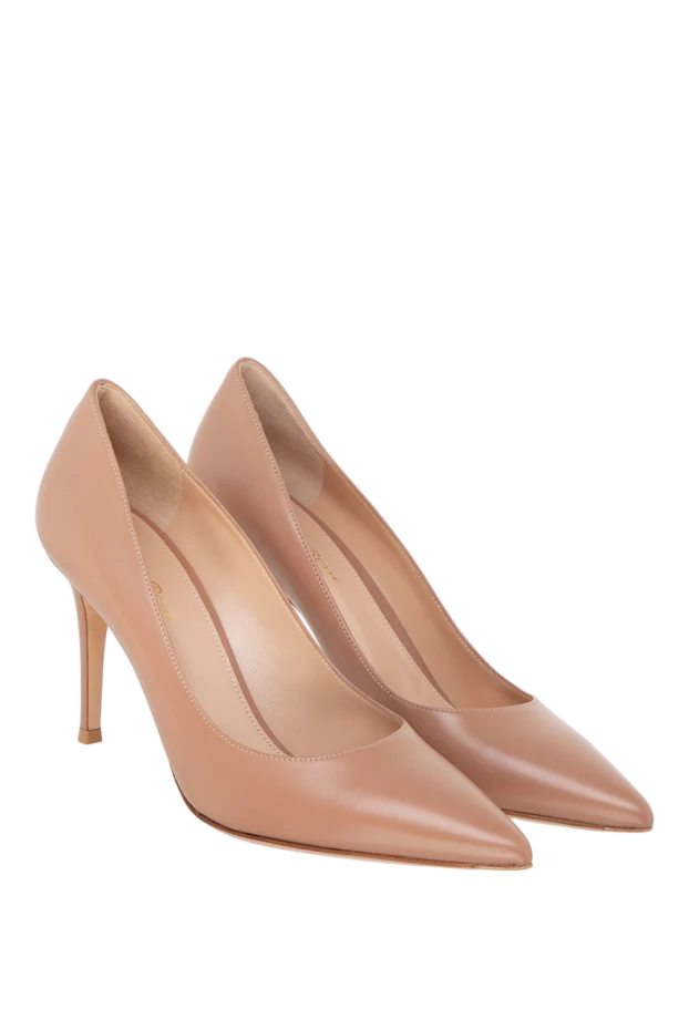 Miu Miu woman women's beige high-heeled shoes made of genuine leather 178355 - photo 3