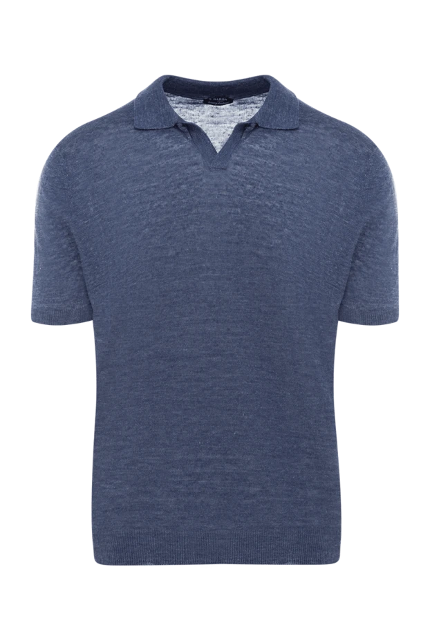 Barba Napoli man men's linen polo blue купить с ценами и фото 177194 - photo 1