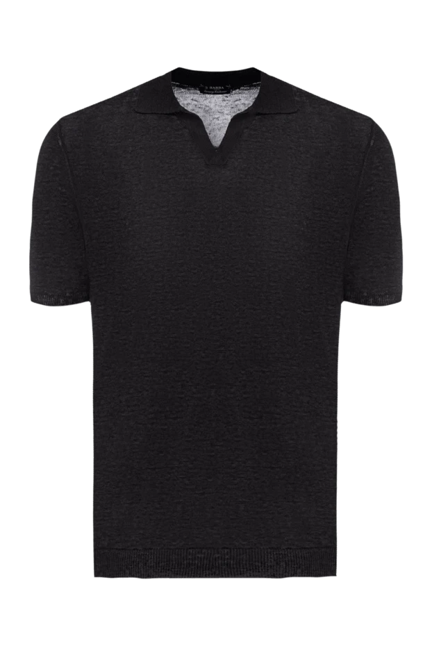 Barba Napoli man men's black linen polo купить с ценами и фото 177196 - photo 1