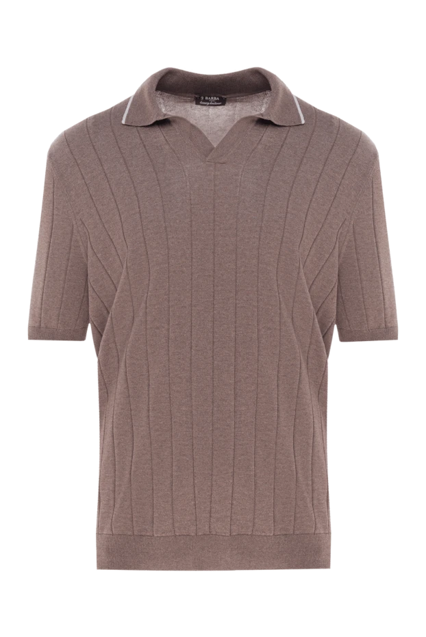 Barba Napoli man men's brown silk polo купить с ценами и фото 177199 - photo 1