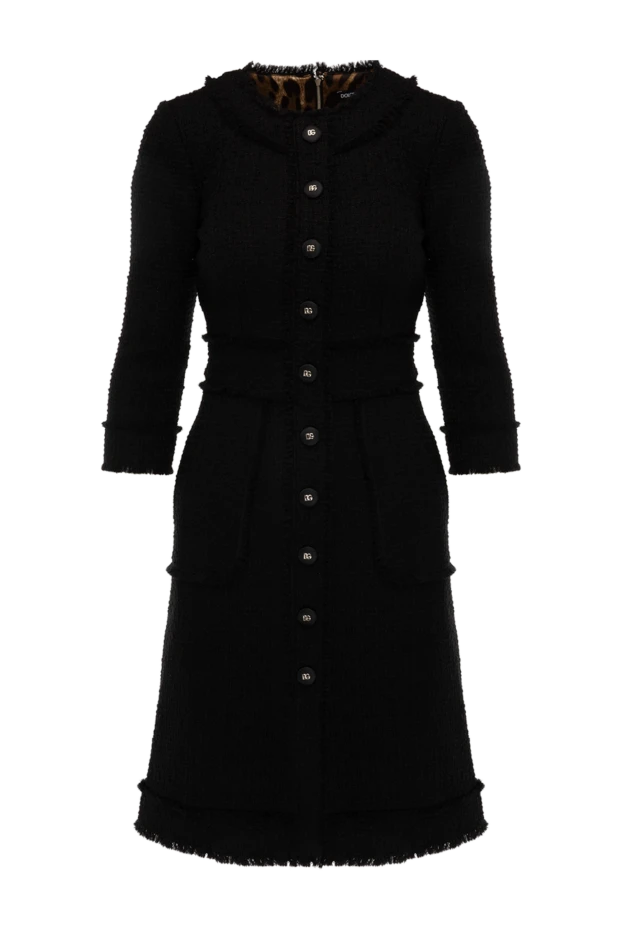 Dolce & Gabbana woman women's black wool and polyamide dress купить с ценами и фото 177205 - photo 1