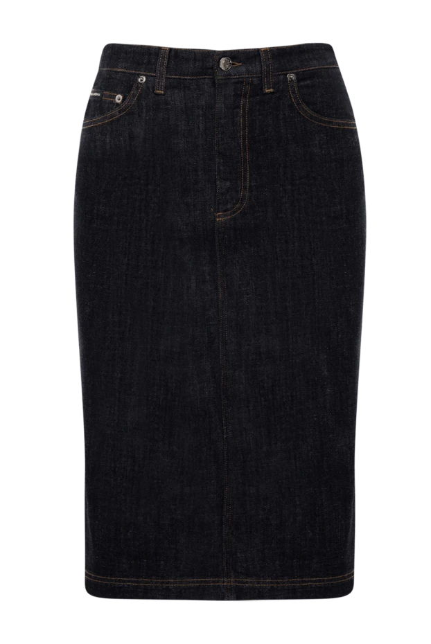 Dolce & Gabbana woman women's denim skirt made of cotton and elastane, blue купить с ценами и фото 177210 - photo 1