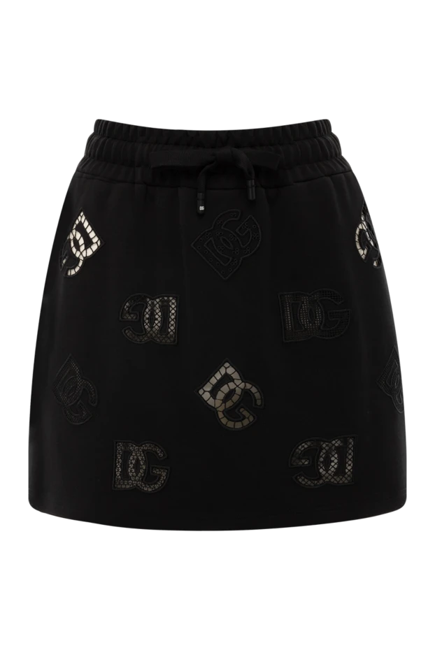 Dolce & Gabbana woman women's cotton and polyester mini skirt, black купить с ценами и фото 177211 - photo 1