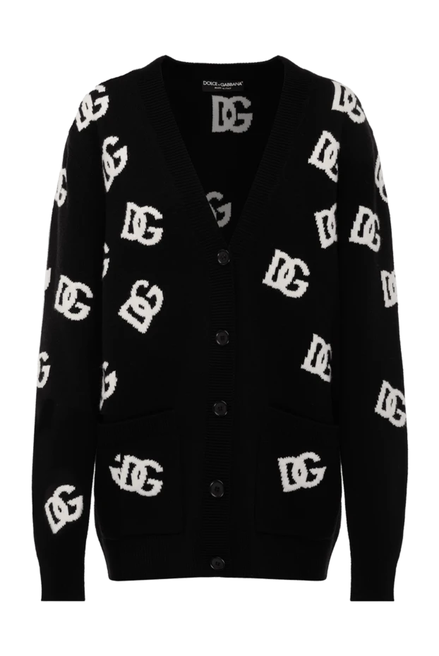 Dolce & Gabbana woman women's black wool cardigan купить с ценами и фото 177215 - photo 1