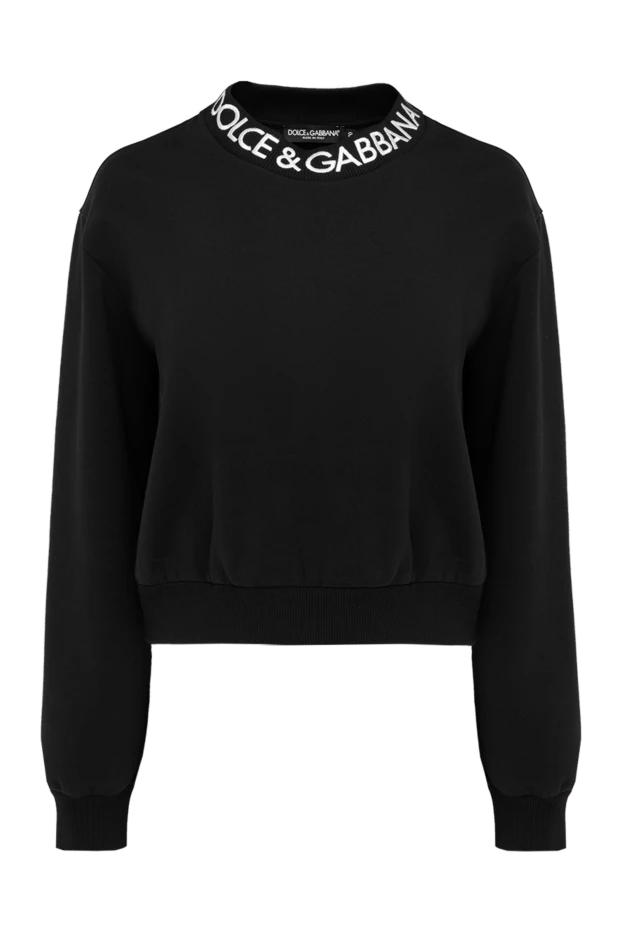 Dolce & Gabbana woman sweatshirt made of cotton and polyester for women black купить с ценами и фото 177219 - photo 1