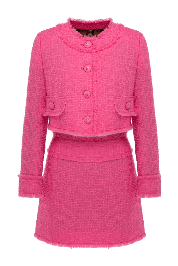 Dolce & Gabbana woman women's suit with a skirt made of wool and polyamide, pink купить с ценами и фото 177228 - photo 1