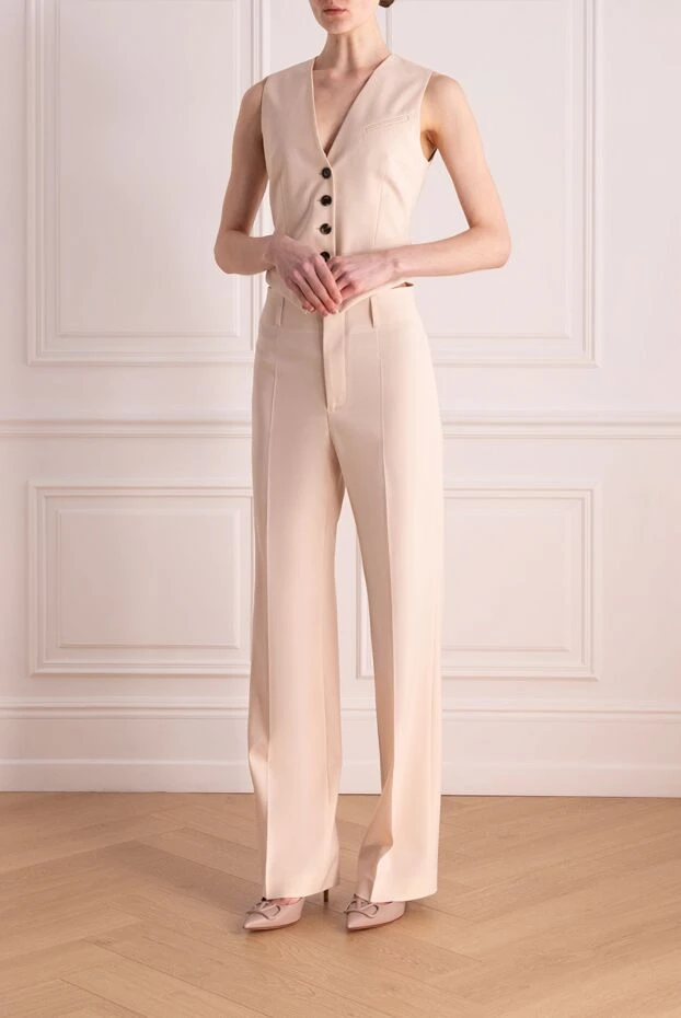 Philosophy di Lorenzo Serafini woman women's beige suit with trousers купить с ценами и фото 177249 - photo 2