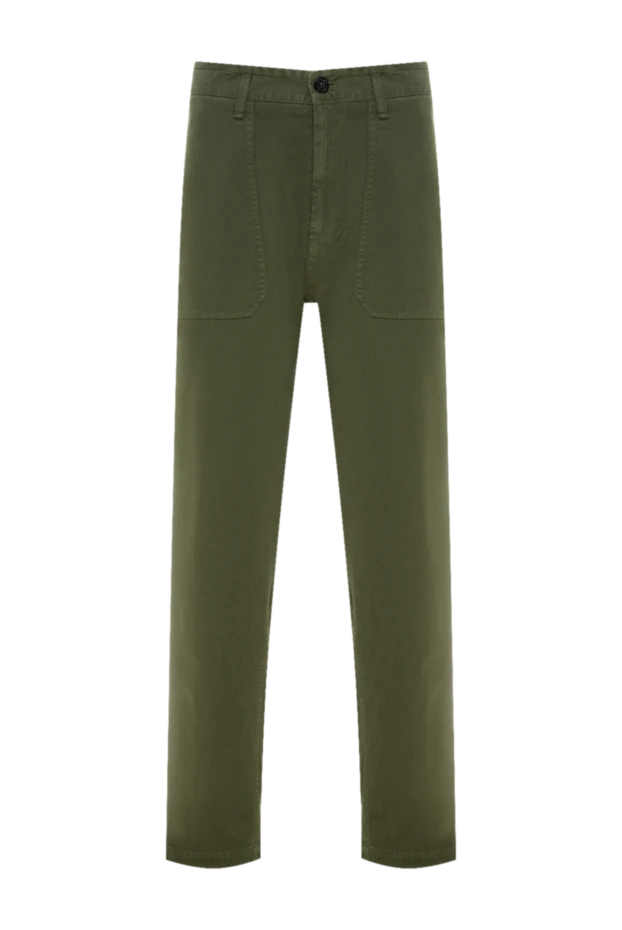 Stone Island man men's cotton and elastane trousers green купить с ценами и фото 177264 - photo 1