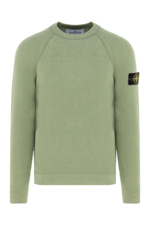 Stone Island man men's long sleeve cotton and polyamide jumper green купить с ценами и фото 177268 - photo 1