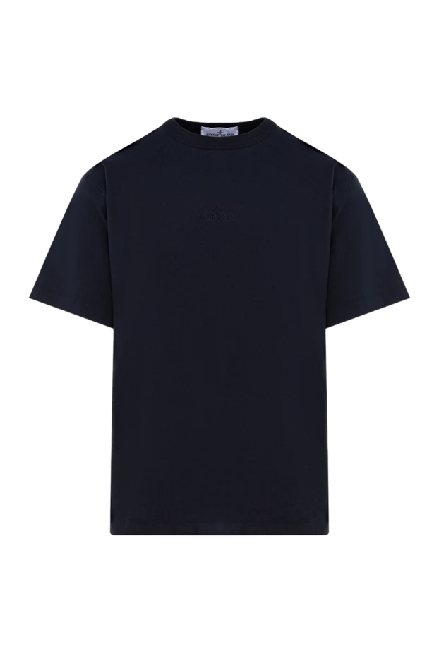 Stone Island man cotton t-shirt for men, black купить с ценами и фото 177269 - photo 1