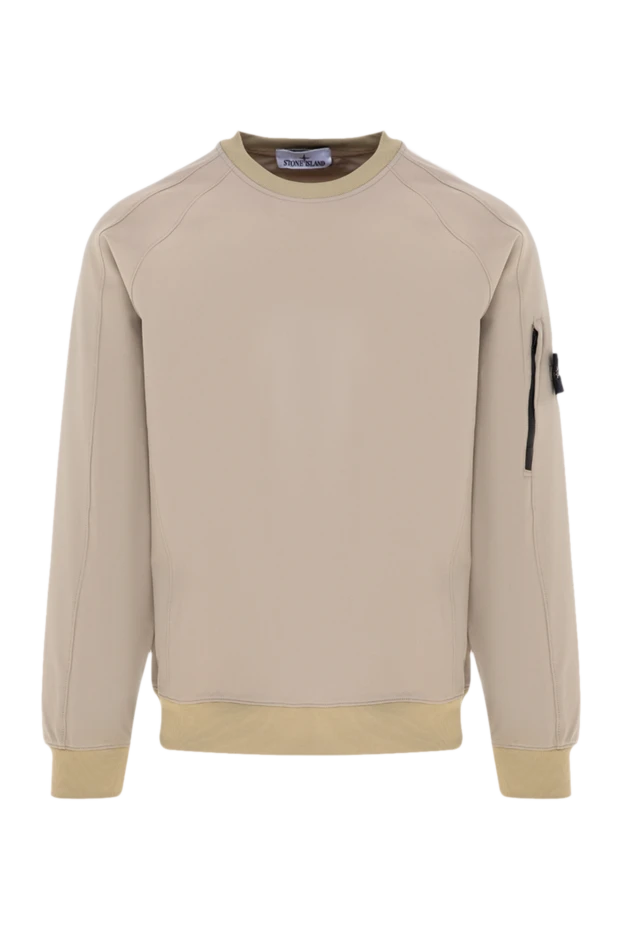 Stone Island man sweatshirt made of polyamide and elastane for men, beige купить с ценами и фото 177274 - photo 1