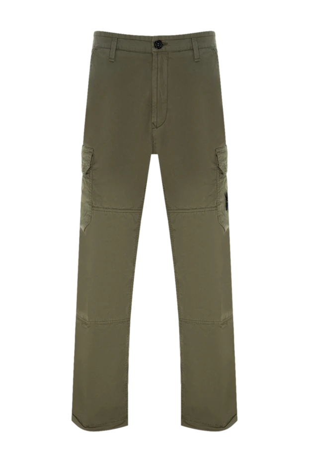 Stone Island man men's cotton and elastane trousers green купить с ценами и фото 177279 - photo 1