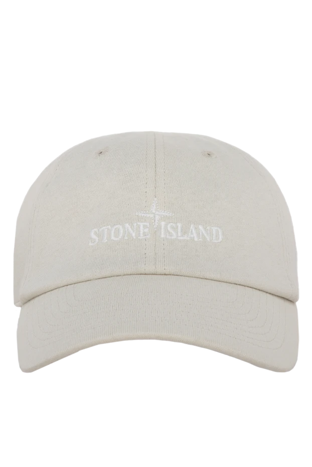 Stone Island man cotton cap for men, beige купить с ценами и фото 177283 - photo 1