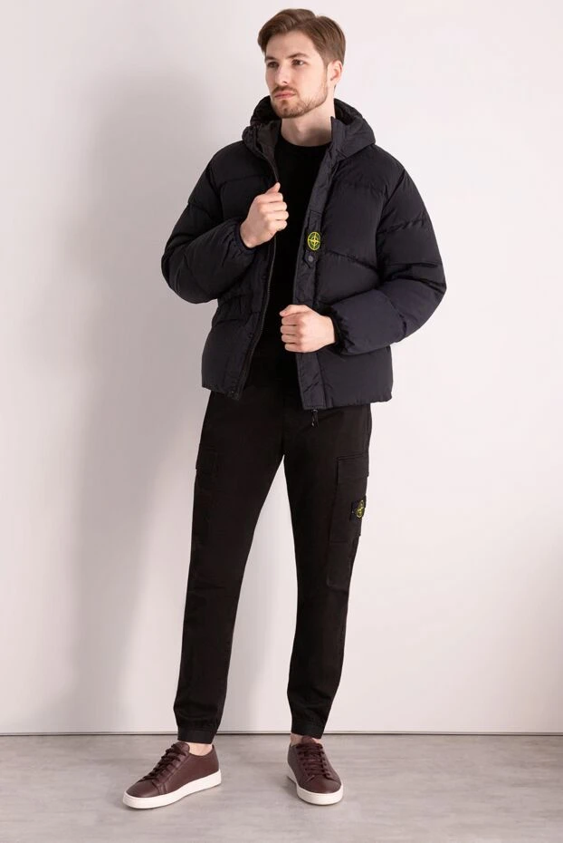 Stone Island man black polyamide down jacket for men купить с ценами и фото 177285 - photo 2