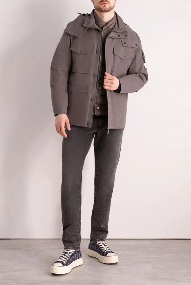 Stone Island man gray polyamide jacket for men купить с ценами и фото 177286 - photo 2