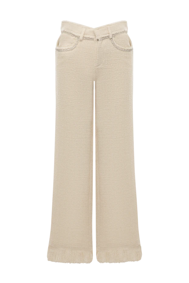 Giuseppe Di Morabito woman women's beige knitted trousers купить с ценами и фото 177292 - photo 1