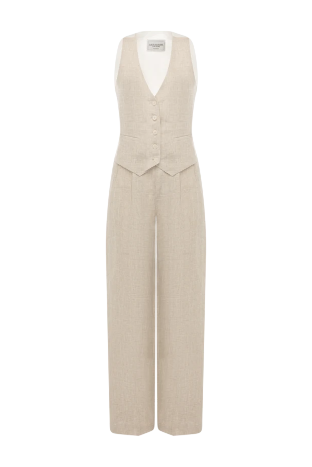 Forte dei Marmi Couture woman women's beige suit with linen trousers купить с ценами и фото 177296 - photo 1