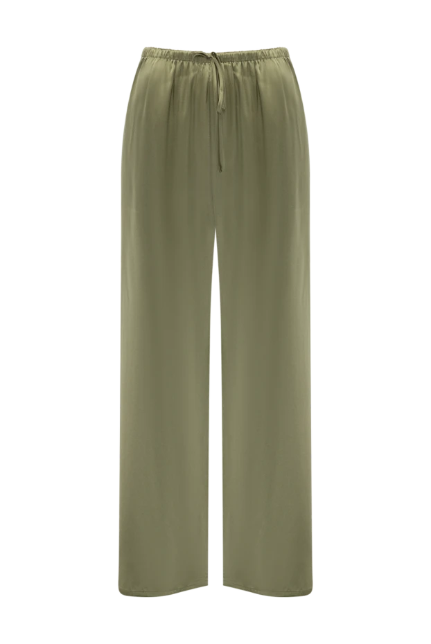 Max&Moi woman women's silk and elastane trousers green купить с ценами и фото 177303 - photo 1