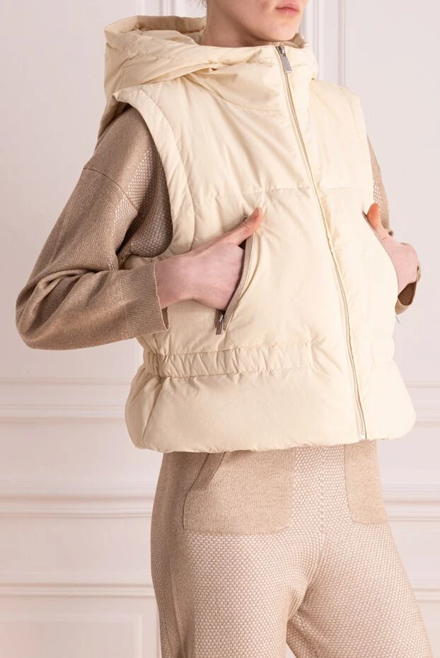 Max&Moi warm vest made of matte fabric with decorative trim 177313 - photo 3