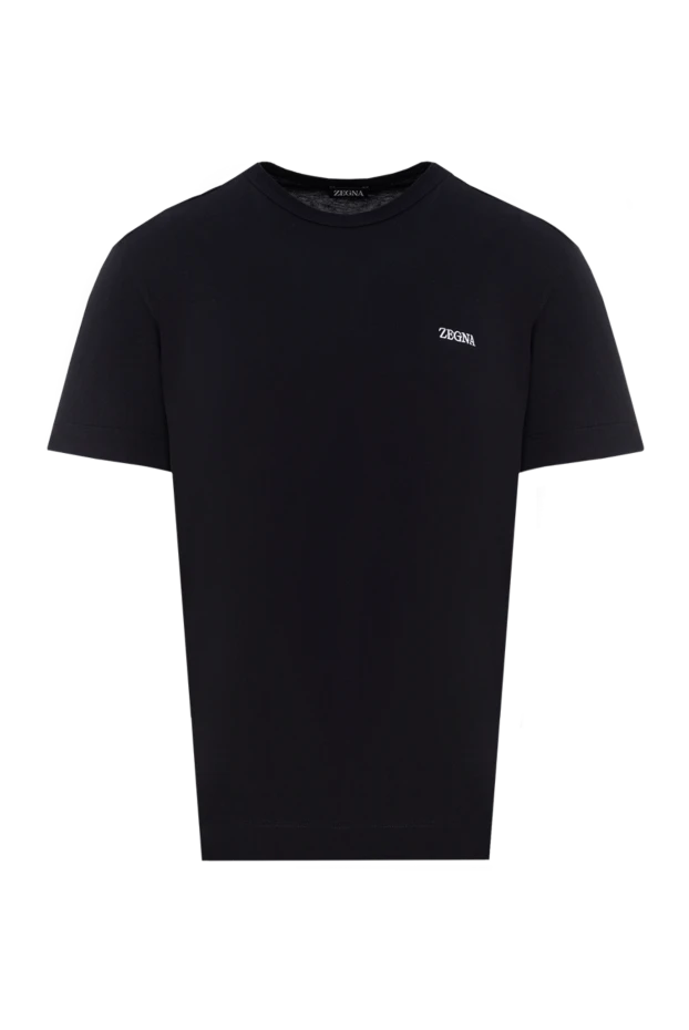 Ermenegildo Zegna man cotton t-shirt for men, black купить с ценами и фото 177335 - photo 1