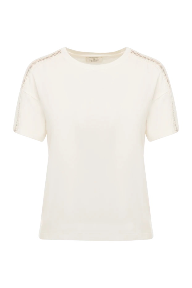 Panicale woman women's white viscose and elastane t-shirt купить с ценами и фото 177340 - photo 1