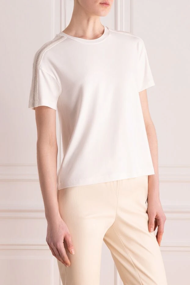 Panicale футболка из вискозы и эластана женская белая 177340 - фото 3