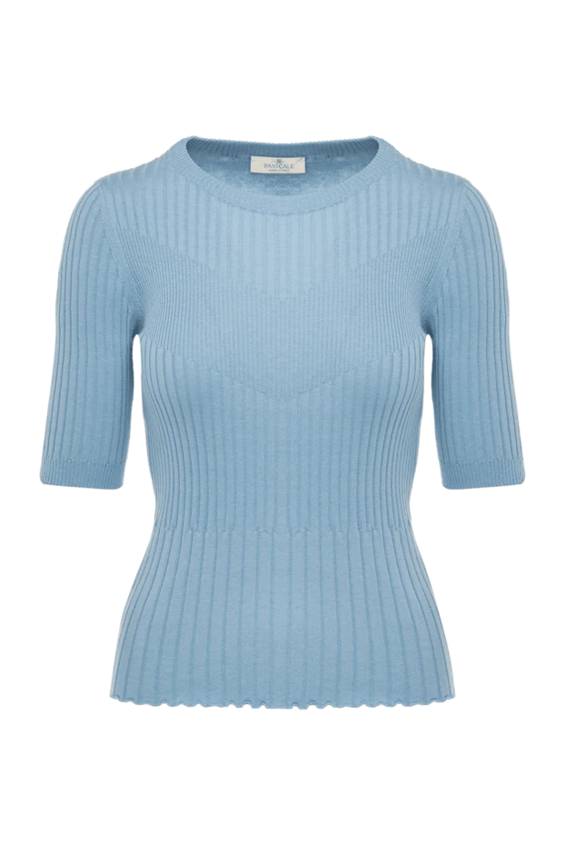 Panicale woman silk and cotton jumper for women, blue купить с ценами и фото 177342 - photo 1