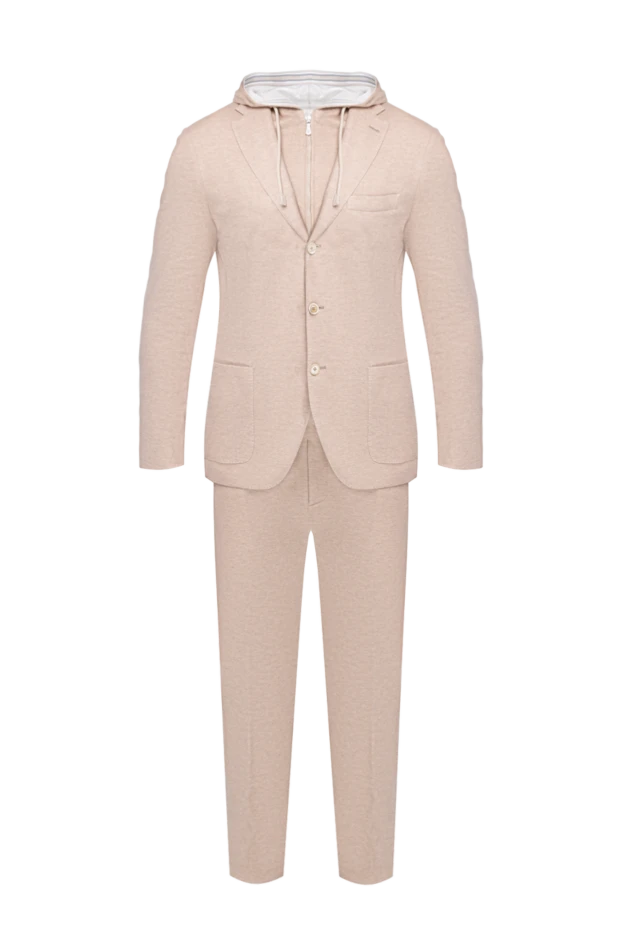 Eleventy man beige men's walking suit made of cotton and cashmere купить с ценами и фото 177504 - photo 1