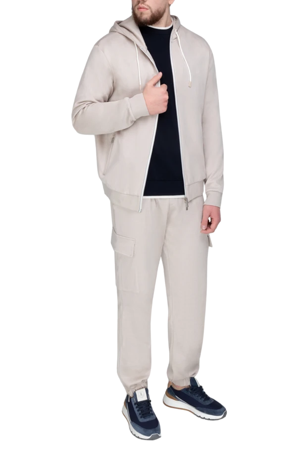 Eleventy man beige men's walking suit made of cotton and polyamide купить с ценами и фото 177506 - photo 2