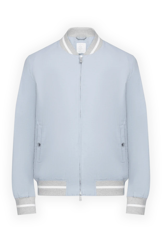 Eleventy man men's linen and polyamide jacket, blue купить с ценами и фото 177513 - photo 1