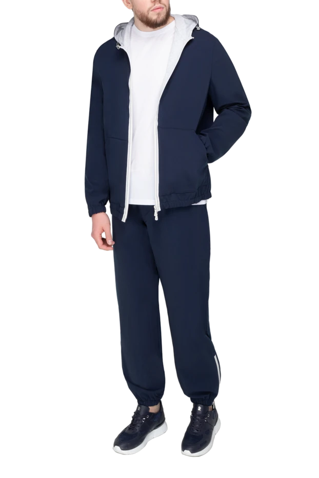 Eleventy man men's blue walking suit made of polyurethane and cotton купить с ценами и фото 177515 - photo 2