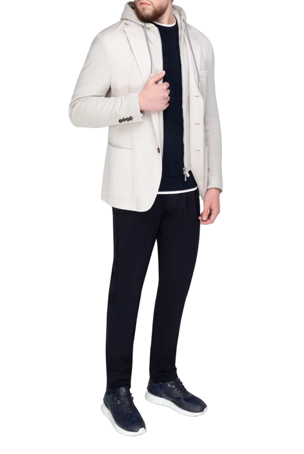 Eleventy man cotton and polyester jacket for men white купить с ценами и фото 177518 - photo 2