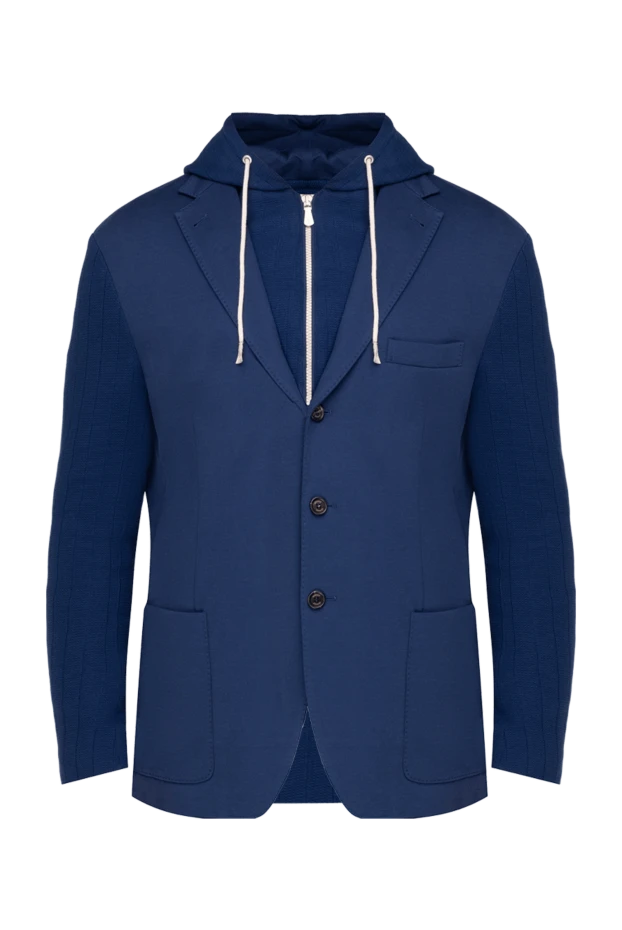 Eleventy man men's cotton and polyester jacket blue купить с ценами и фото 177519 - photo 1