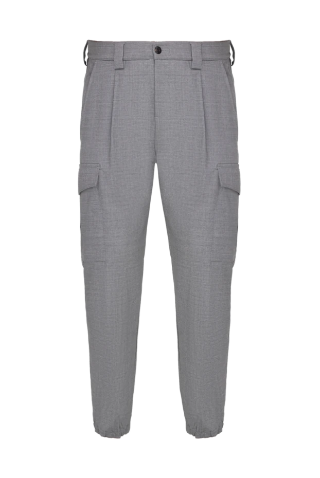 Eleventy man men's gray wool and elastane trousers купить с ценами и фото 177532 - photo 1