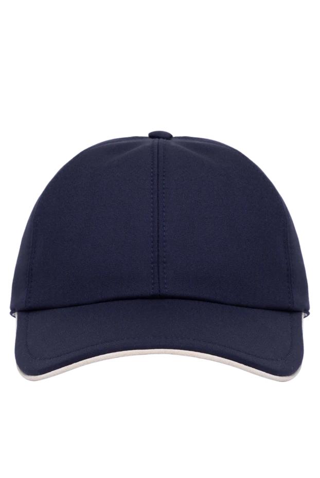 Eleventy man men's blue wool and silk cap купить с ценами и фото 177547 - photo 1