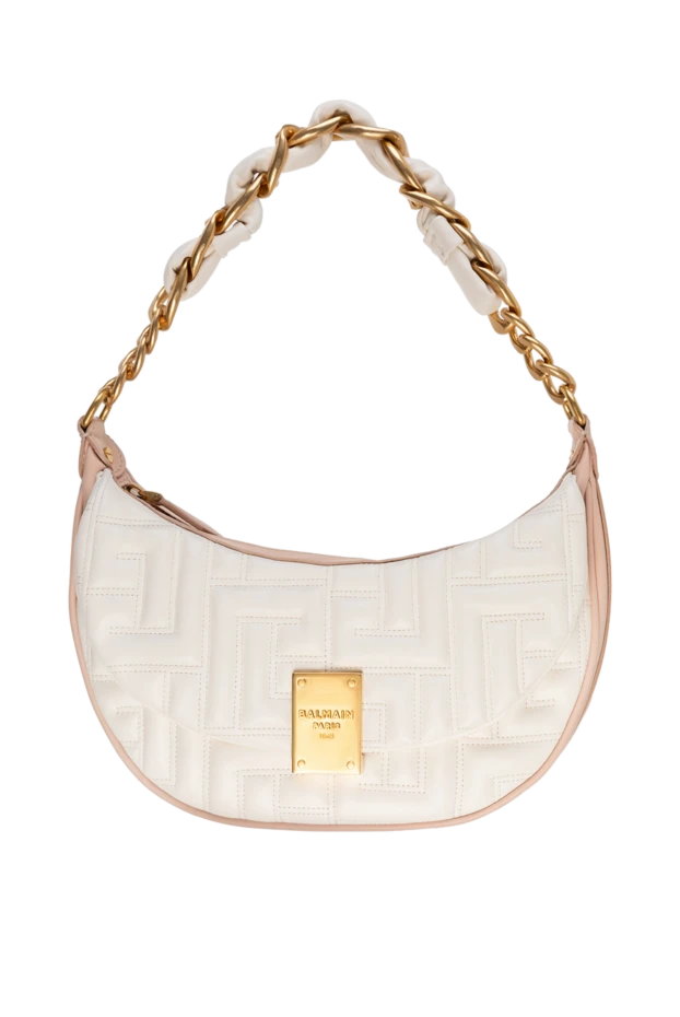 Balmain woman women's leather bag, beige купить с ценами и фото 177561 - photo 1