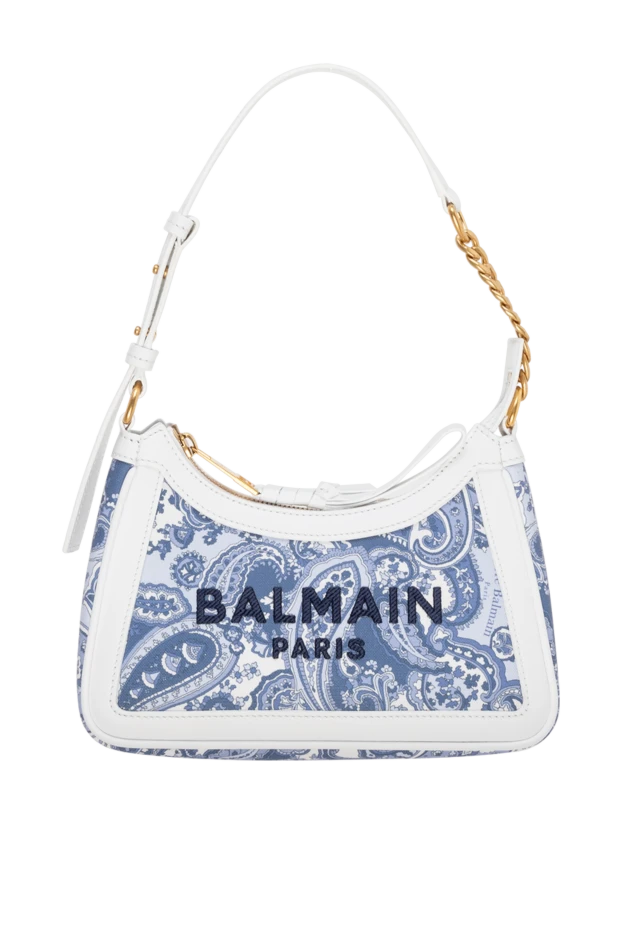 Balmain woman women's blue cotton and linen bag купить с ценами и фото 177563 - photo 1