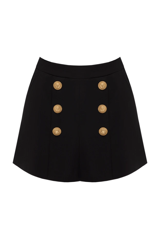 Balmain woman women's black viscose and elastane shorts купить с ценами и фото 177565 - photo 1