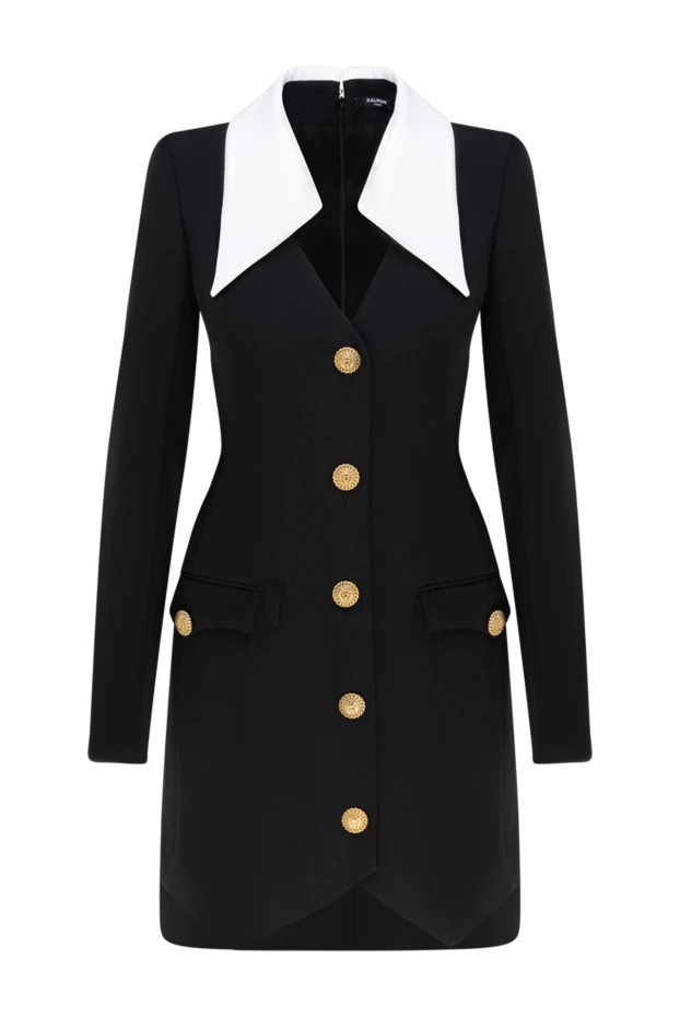 Balmain woman women's black wool dress купить с ценами и фото 177570 - photo 1