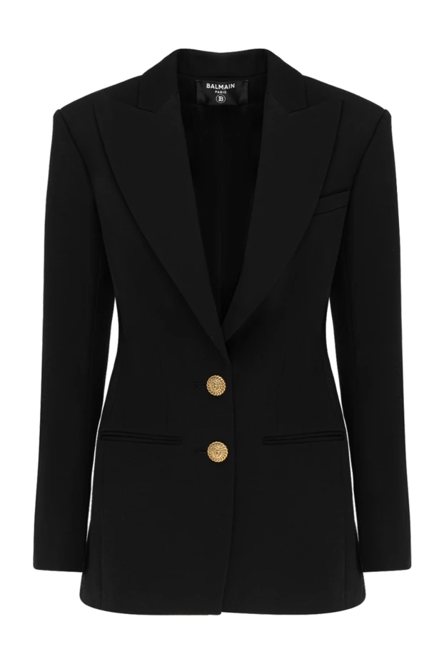 Balmain woman women's black wool jacket купить с ценами и фото 177571 - photo 1