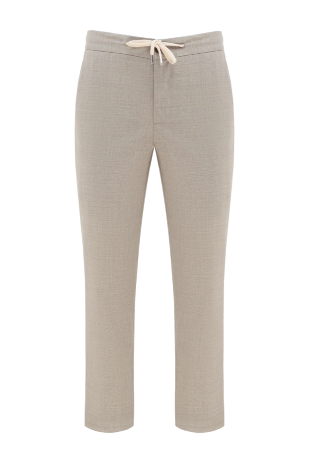 Cesare di Napoli man beige men's wool trousers купить с ценами и фото 177575 - photo 1