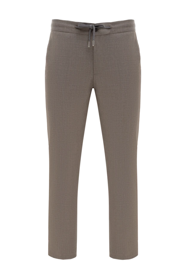 Cesare di Napoli man men's gray wool trousers купить с ценами и фото 177577 - photo 1