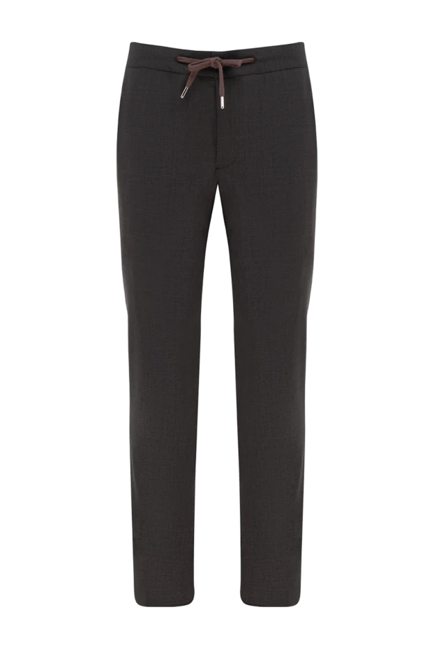 Cesare di Napoli man men's wool trousers brown купить с ценами и фото 177583 - photo 1