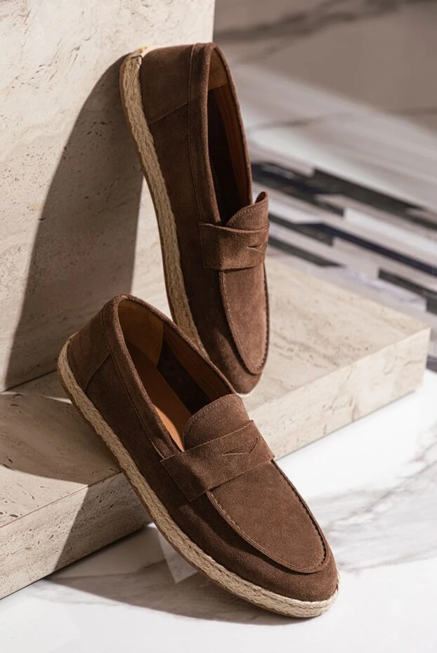 Doucal`s лоферы из нубука коричневые с джутовой плетёной подошвой
177588 - фото 2